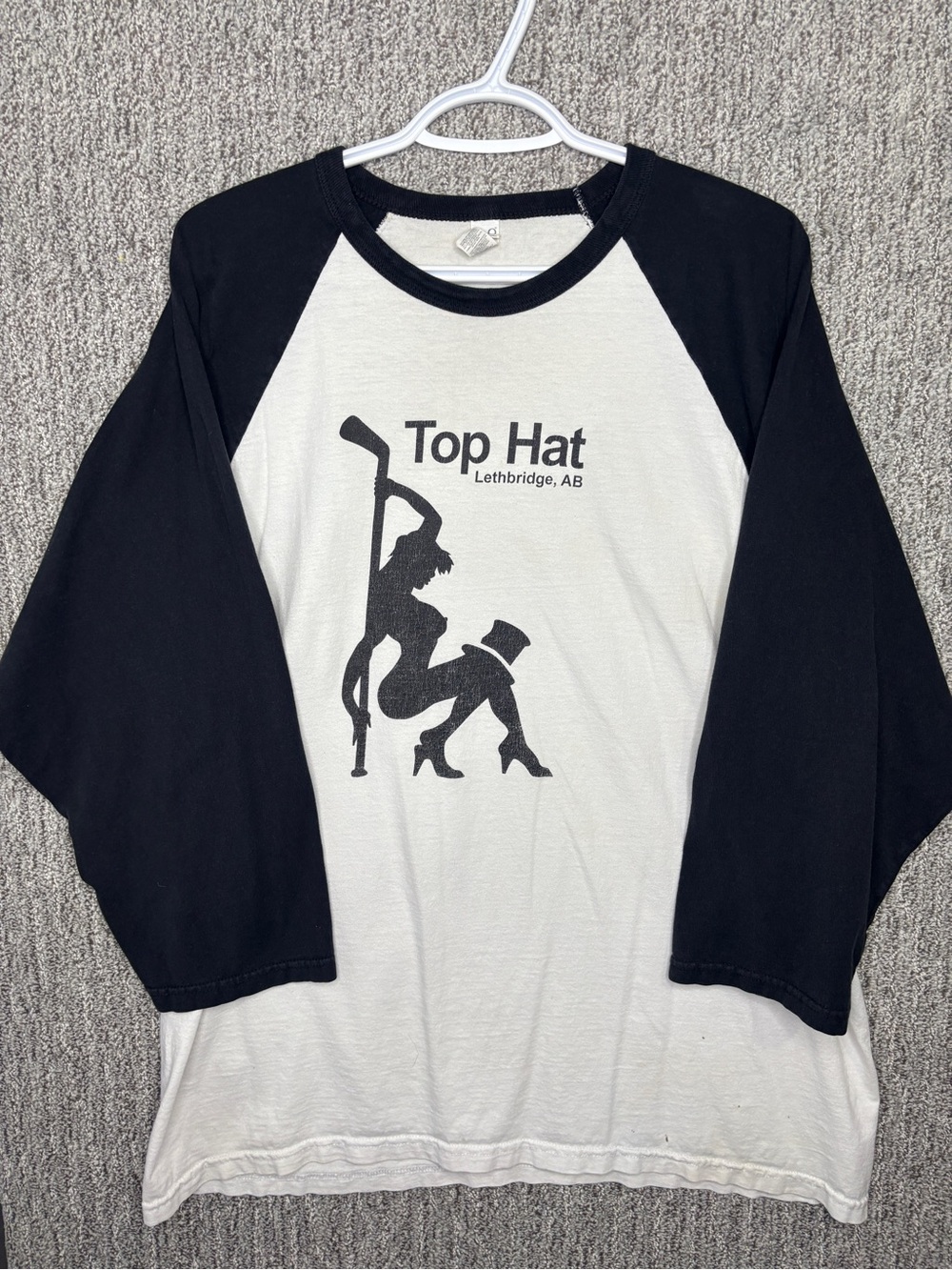 Top Hat Sexy Dancer Merch 100% Cotton 3/4 Length Sleeve Shirt FLAWED
